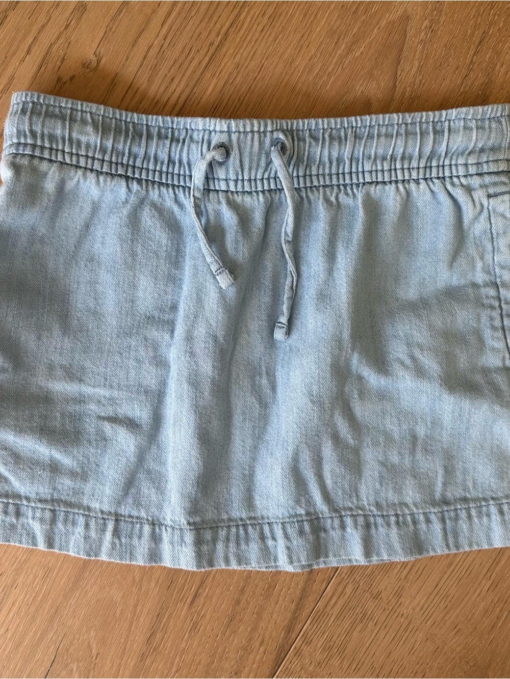 Old Navy Denim Drawstring Mini Skirt Light Blue S